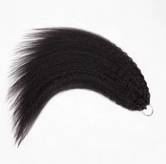 Natural Straight Textured Knotless Crochet Machine Made Feather Human Hair Extension