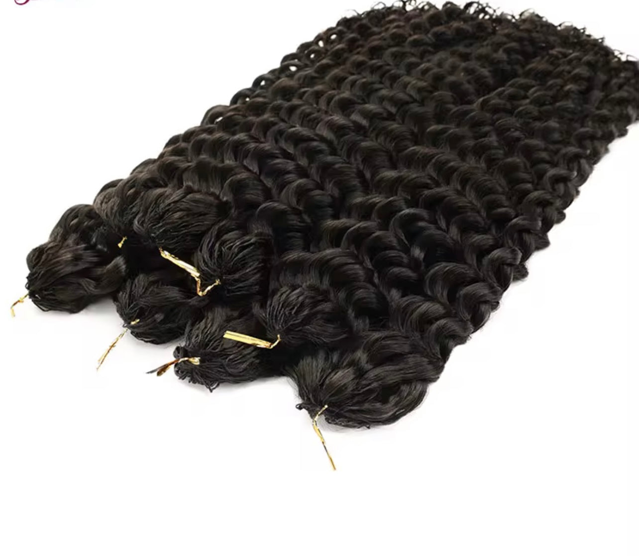 Deep Curly 3b/c Knotless Crochet Machine Made Feather Human Hair Extension
