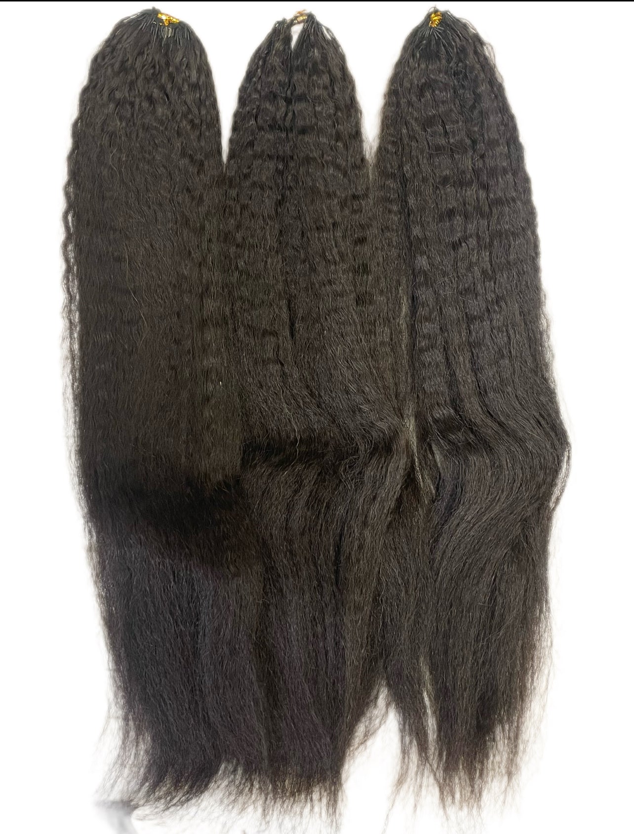 Natural Straight Textured Knotless Crochet Machine Made Feather Human Hair Extension