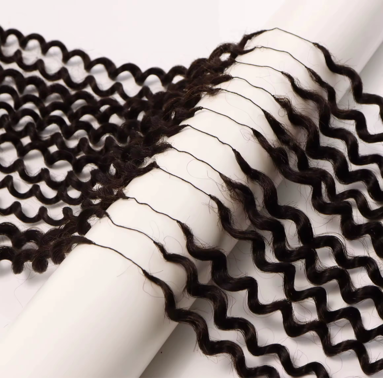 Coily 4a/b Knotless Crochet Machine Made Feather Human Hair Extension