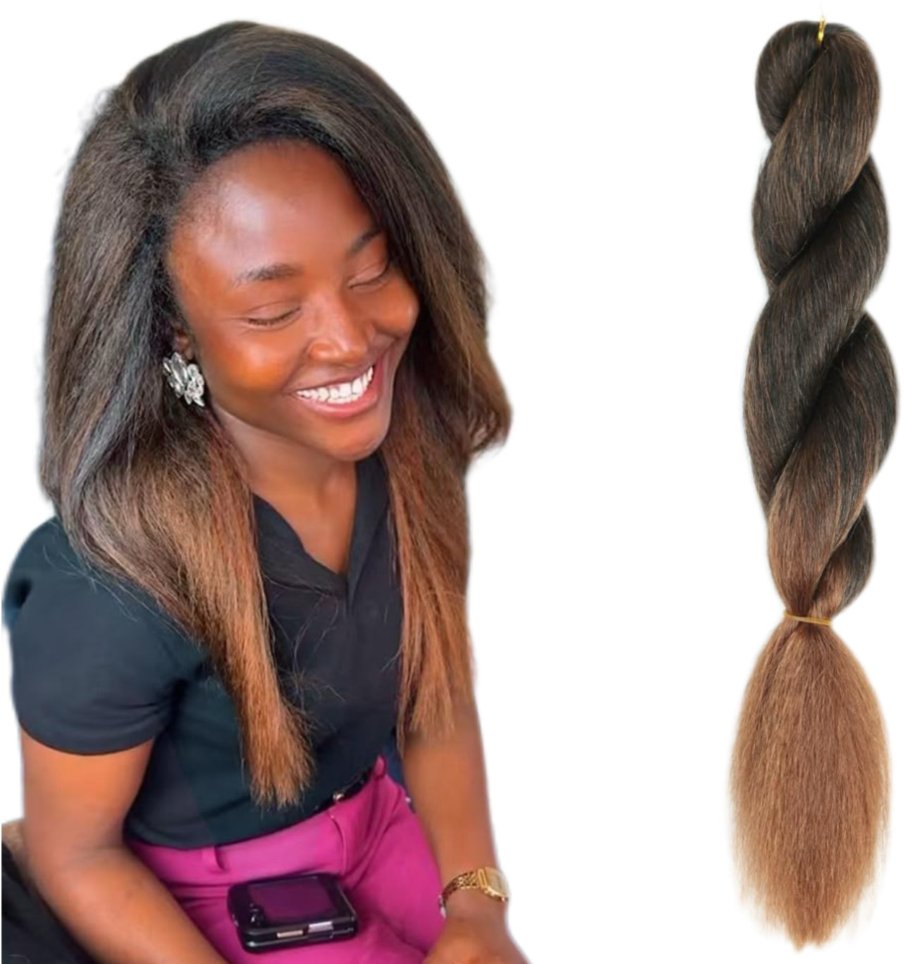 Premium Blend Natural Texture Hair For Crochet Braids